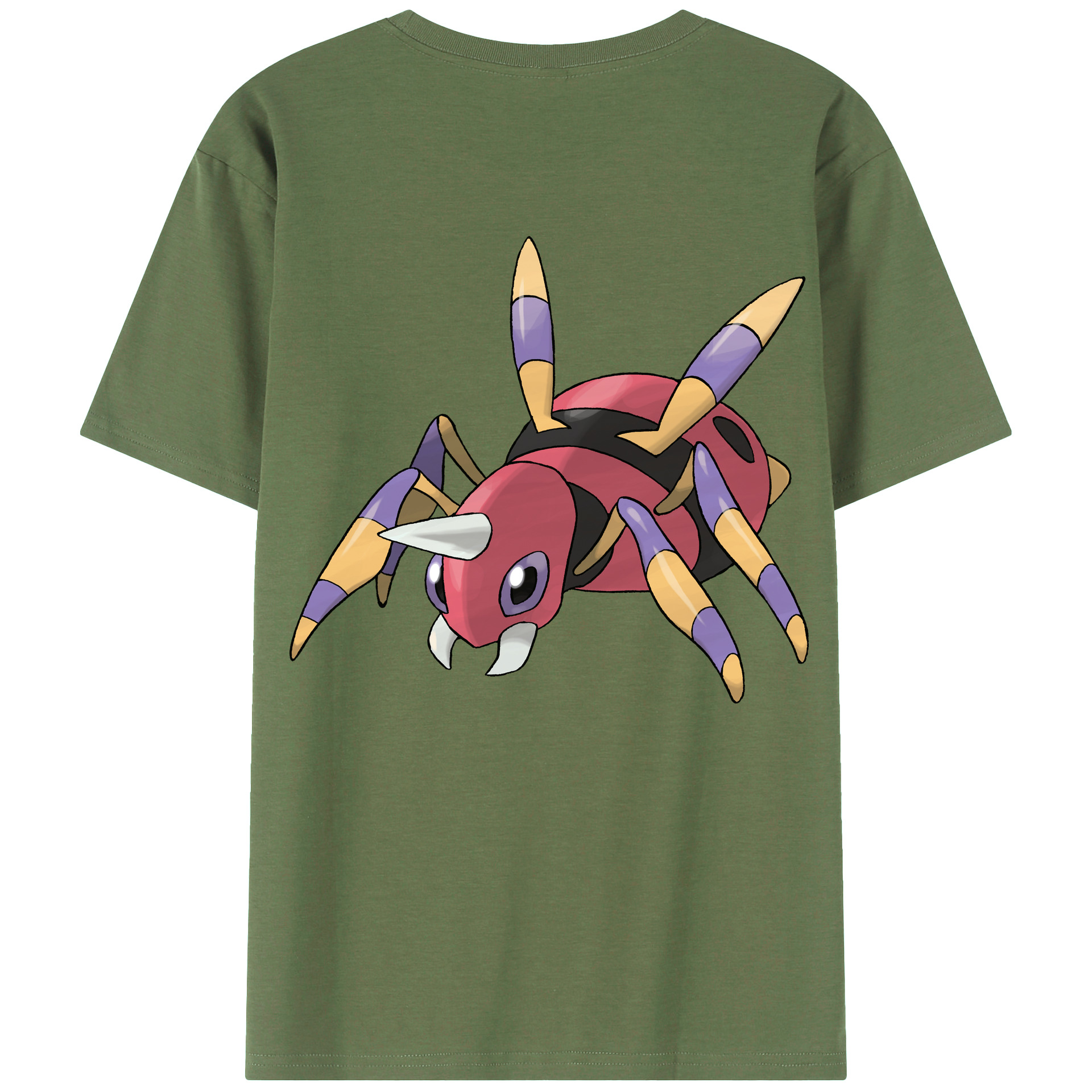 （画像用） ポケットモンスター Pokémon 綿100％ メンズ半袖Tシャツ（バックプリント） 通気性